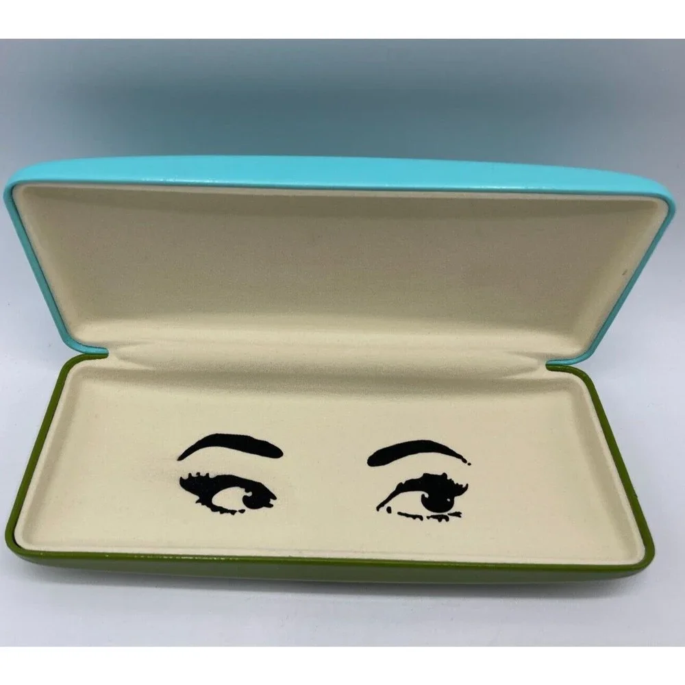 KATE SPADE New York Eyeglass Case  Hard Clam Shell GREEN/BLUE